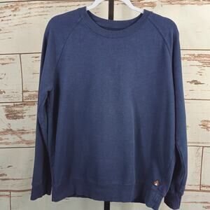 Allview Dapper Crew Sweatshirt Navy 100% Cotton Size Medium